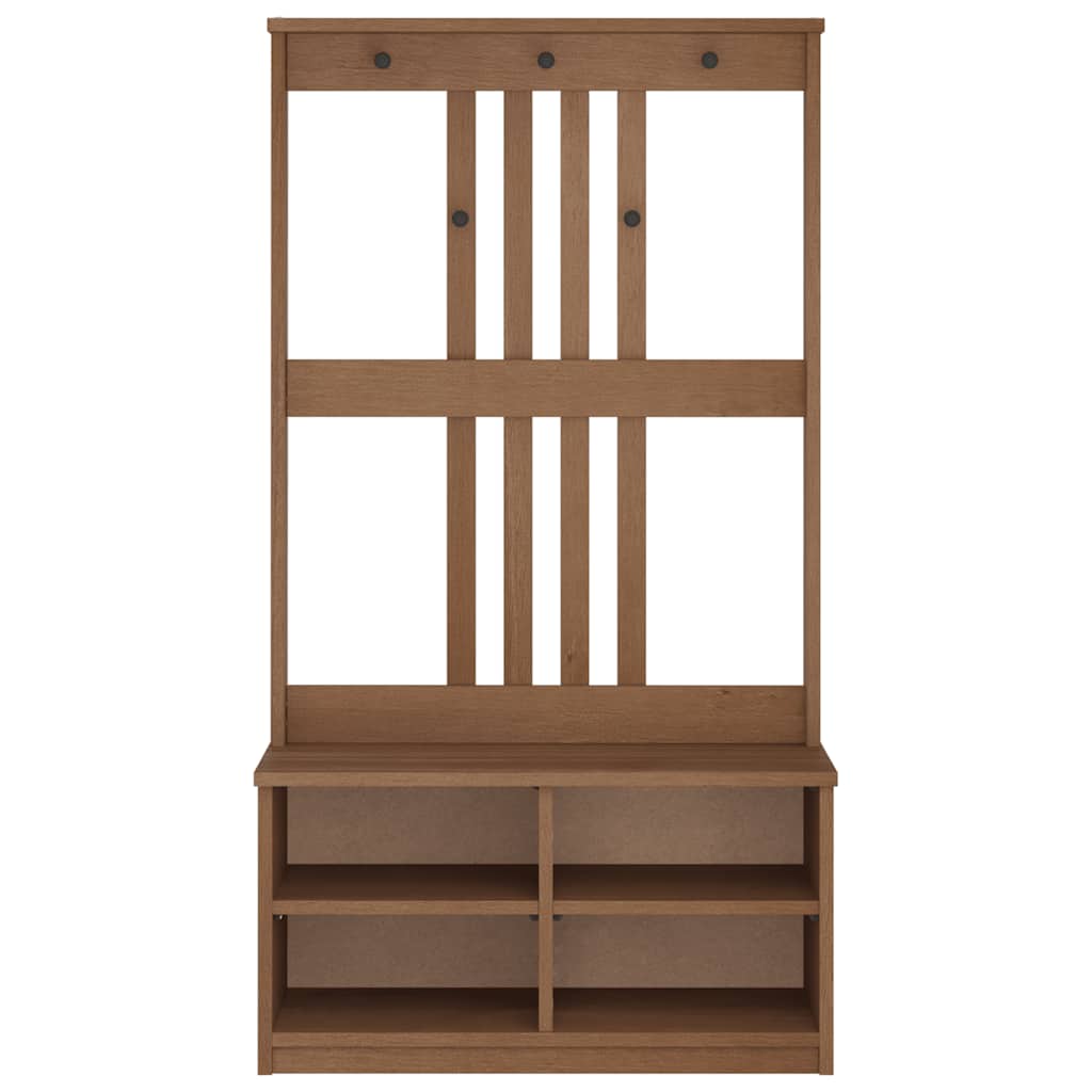 vidaXL Δέντρο χωλ "SANDENS" 87x40x159,5 εκ. Πεύκο μασίφ ξύλο