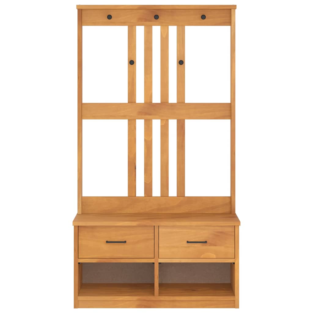 vidaXL Δέντρο χωλ "SANDNES" 87x40x159,5 εκ. Πεύκο μασίφ ξύλο