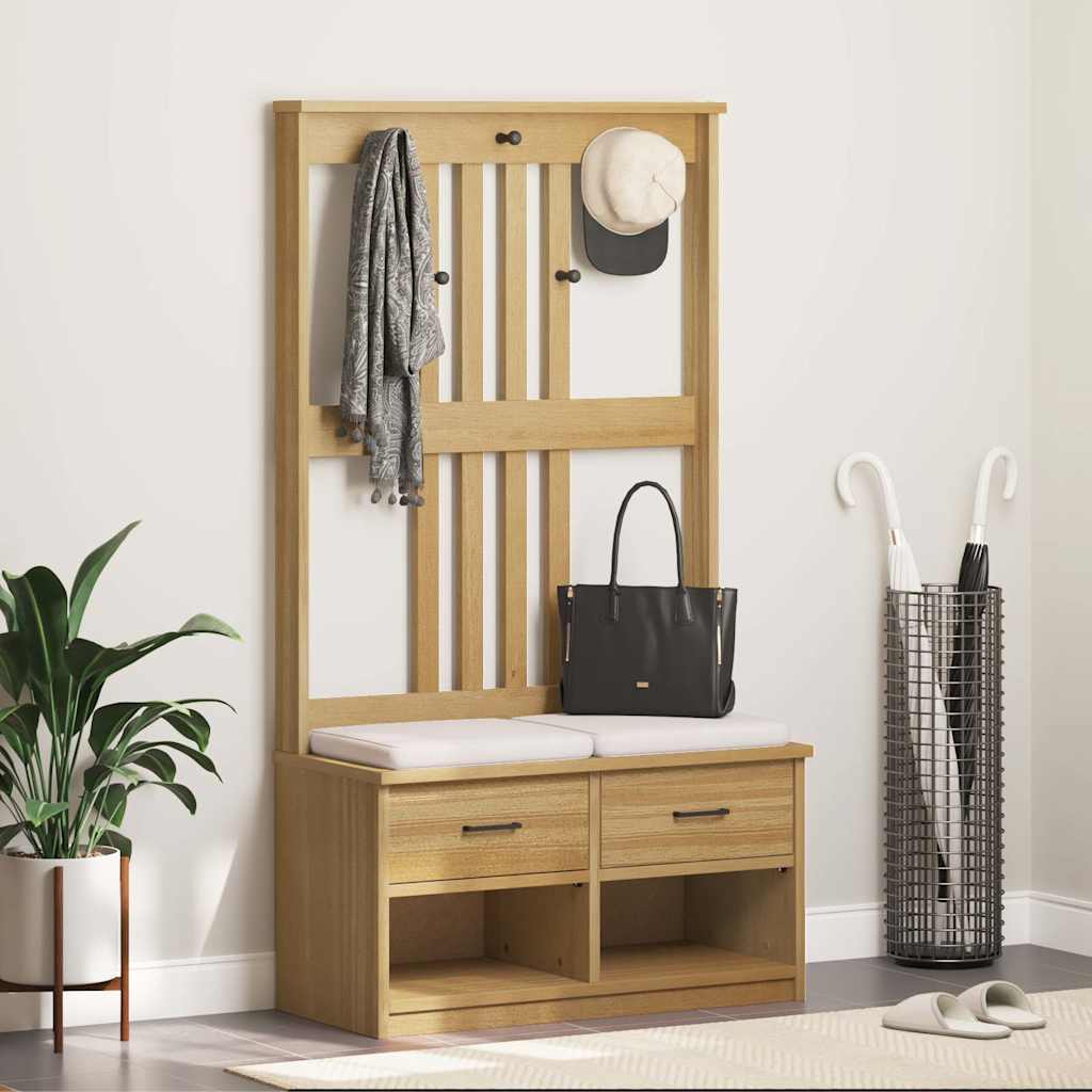 vidaXL Δέντρο χωλ "SANDNES" 87x40x159,5 εκ. Πεύκο μασίφ ξύλο