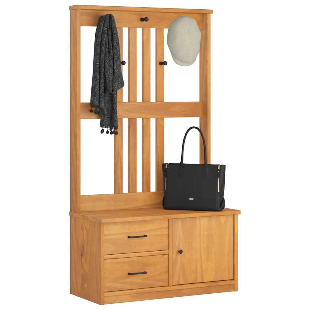 vidaXL Δέντρο χωλ "SANDNES" 87x40x159,5 εκ. Πεύκο μασίφ ξύλο