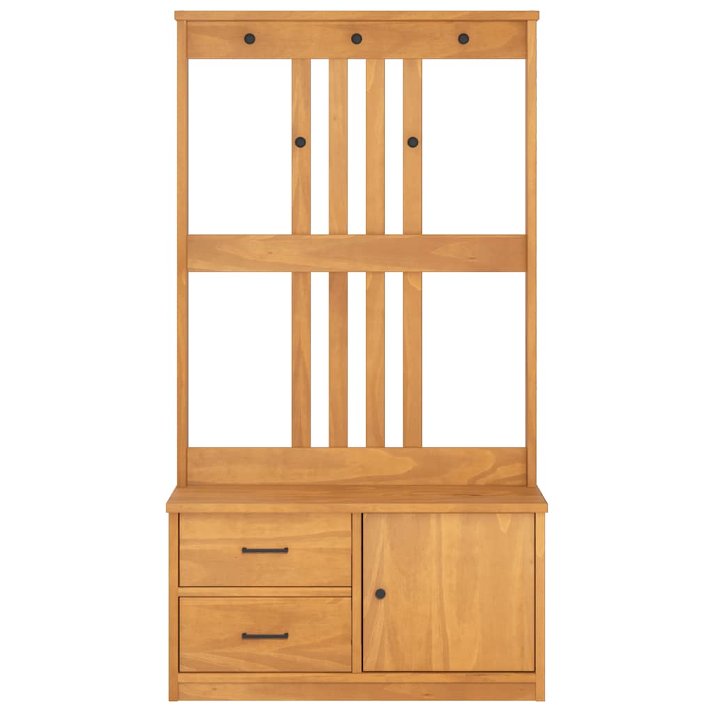 vidaXL Δέντρο χωλ "SANDNES" 87x40x159,5 εκ. Πεύκο μασίφ ξύλο