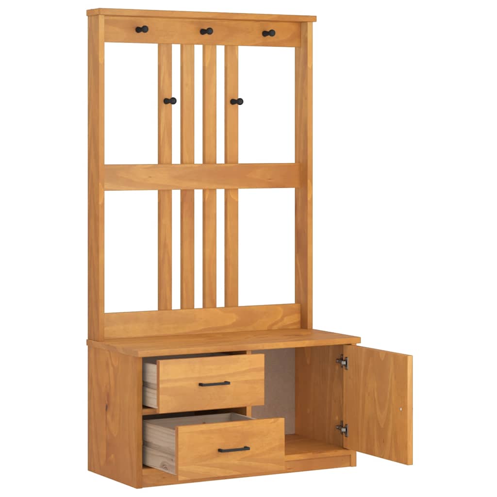 vidaXL Δέντρο χωλ "SANDNES" 87x40x159,5 εκ. Πεύκο μασίφ ξύλο