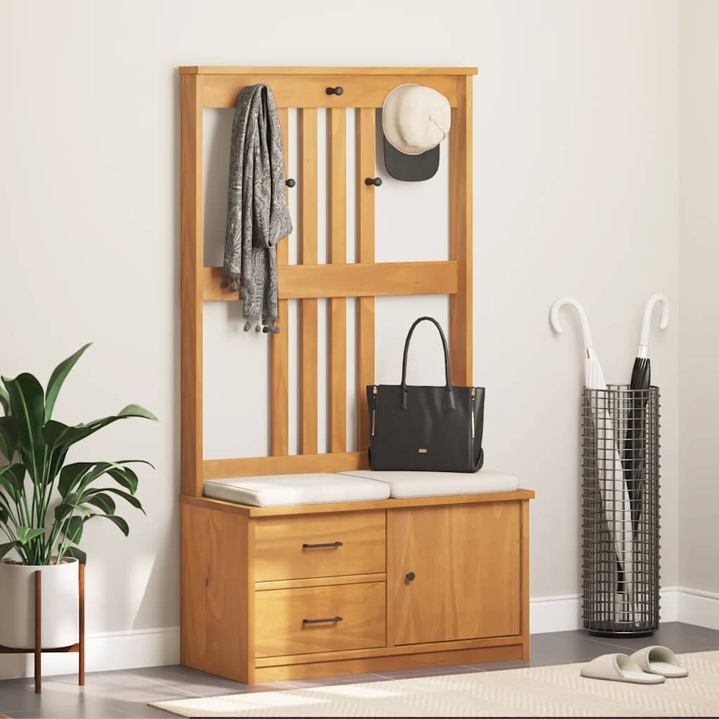 vidaXL Δέντρο χωλ "SANDNES" 87x40x159,5 εκ. Πεύκο μασίφ ξύλο