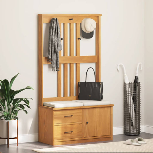 vidaXL Δέντρο χωλ "SANDNES" 87x40x159,5 εκ. Πεύκο μασίφ ξύλο