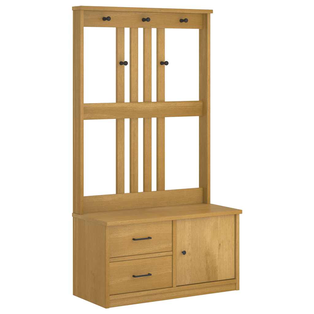 vidaXL Δέντρο χωλ "SANDNES" 87x40x159,5 εκ. Πεύκο μασίφ ξύλο