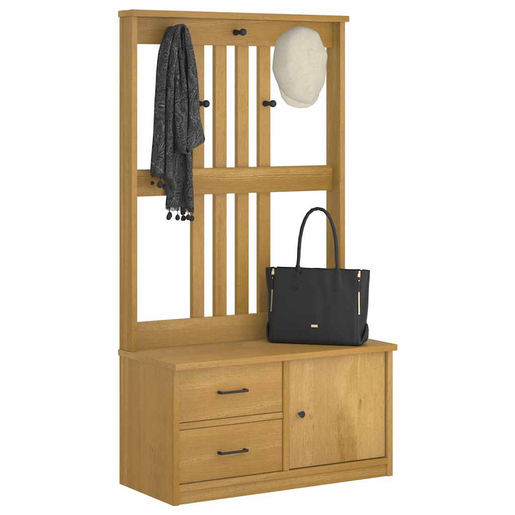 vidaXL Δέντρο χωλ "SANDNES" 87x40x159,5 εκ. Πεύκο μασίφ ξύλο