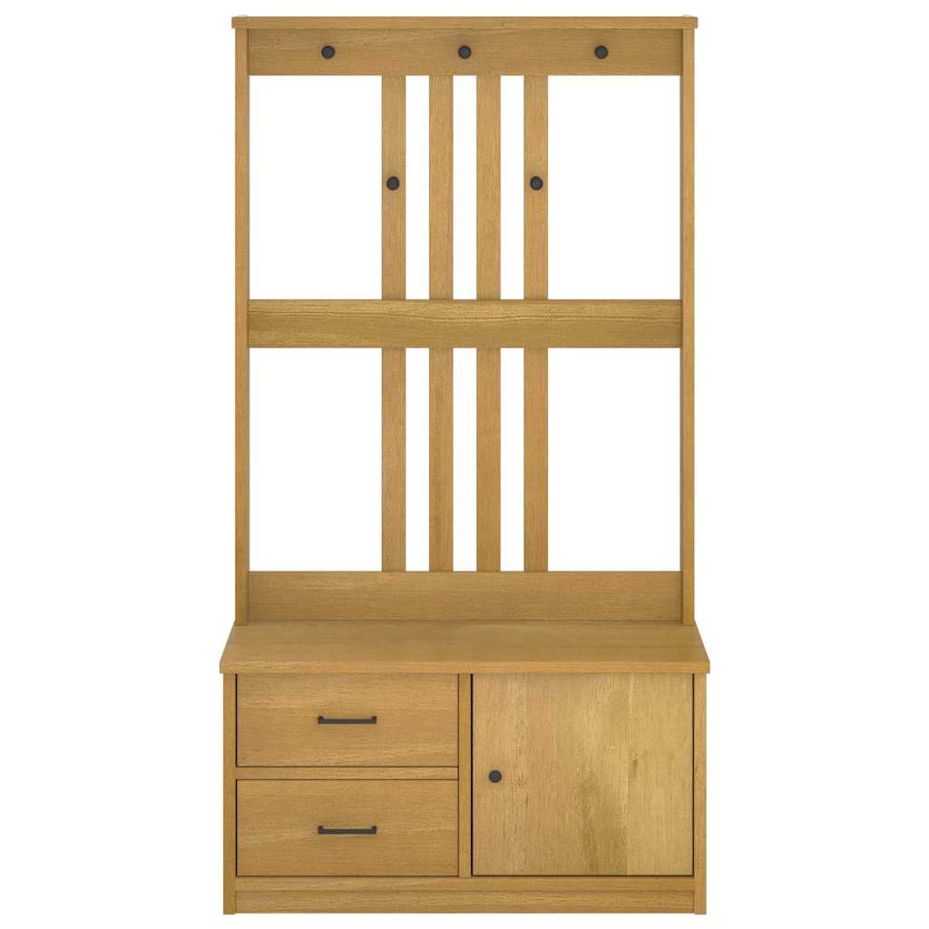 vidaXL Δέντρο χωλ "SANDNES" 87x40x159,5 εκ. Πεύκο μασίφ ξύλο