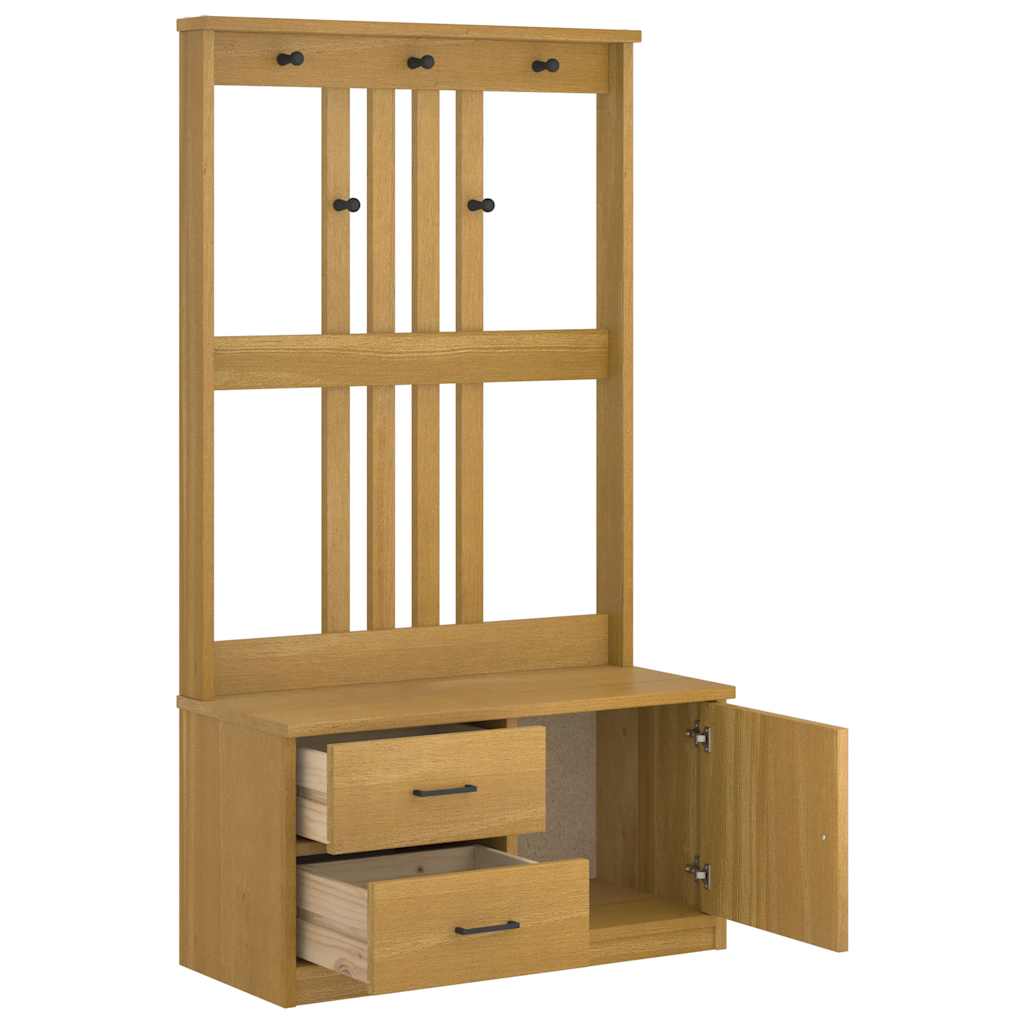 vidaXL Δέντρο χωλ "SANDNES" 87x40x159,5 εκ. Πεύκο μασίφ ξύλο