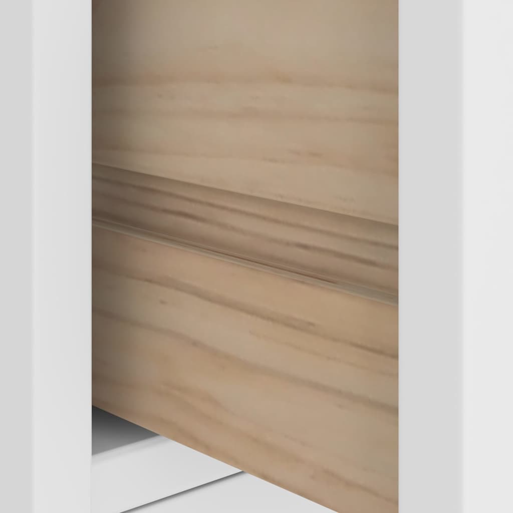 vidaXL Δέντρο χωλ SANDNES Λευκό 87x40x159,5 εκ. Πεύκο μασίφ ξύλο