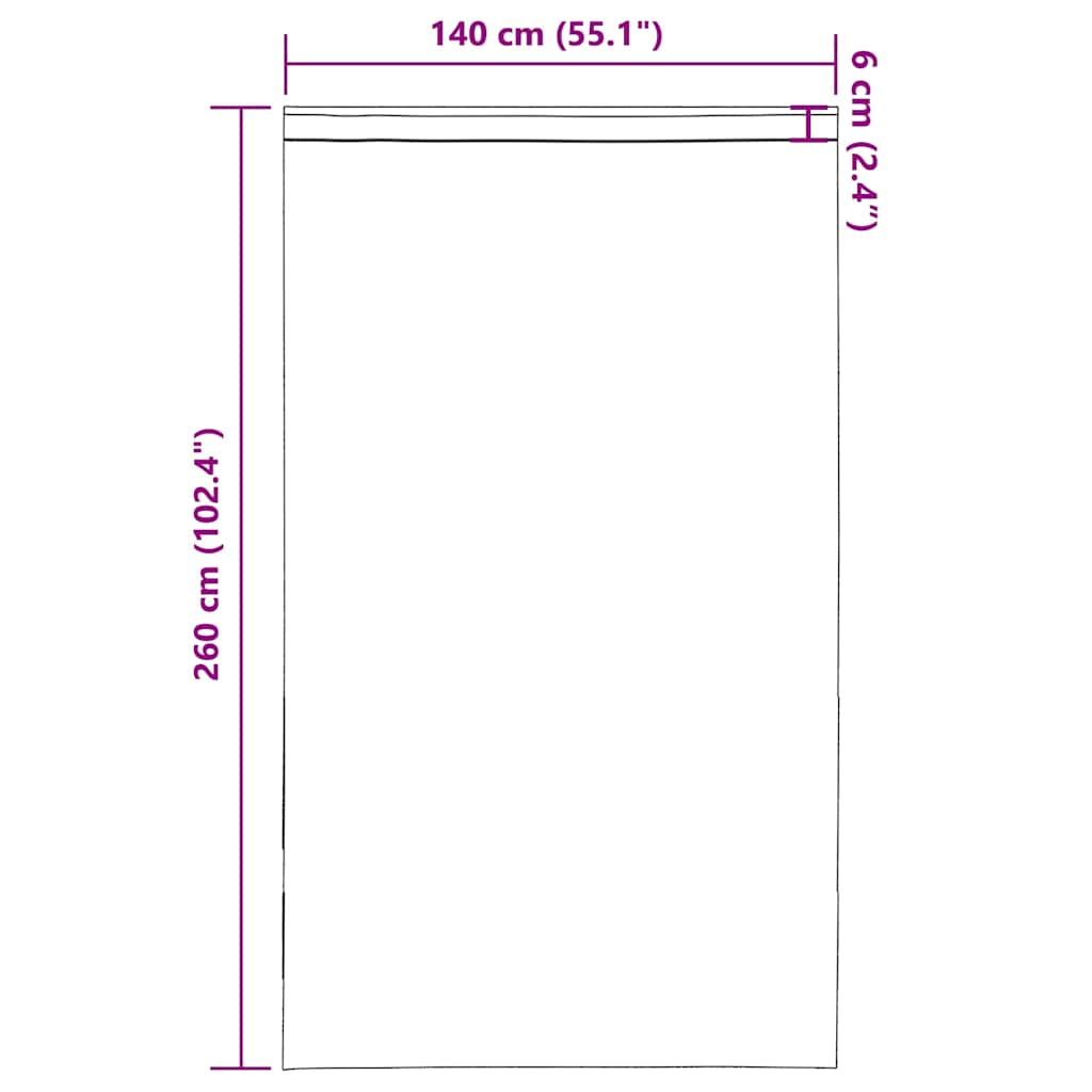 vidaXL Κουρτίνες Voile με τσέπες ράβδου 2 τεμάχια Μαύρο