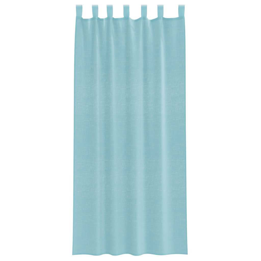 vidaXL Κουρτίνες Voile με τσέπες ράβδου 2 τεμάχια Τιρκουάζ