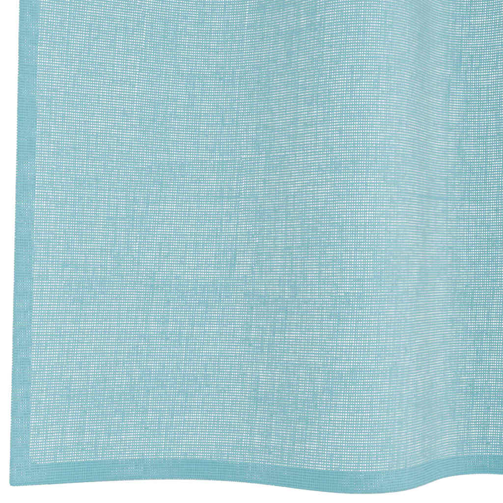 vidaXL Κουρτίνες Voile με τσέπες ράβδου 2 τεμάχια Τιρκουάζ