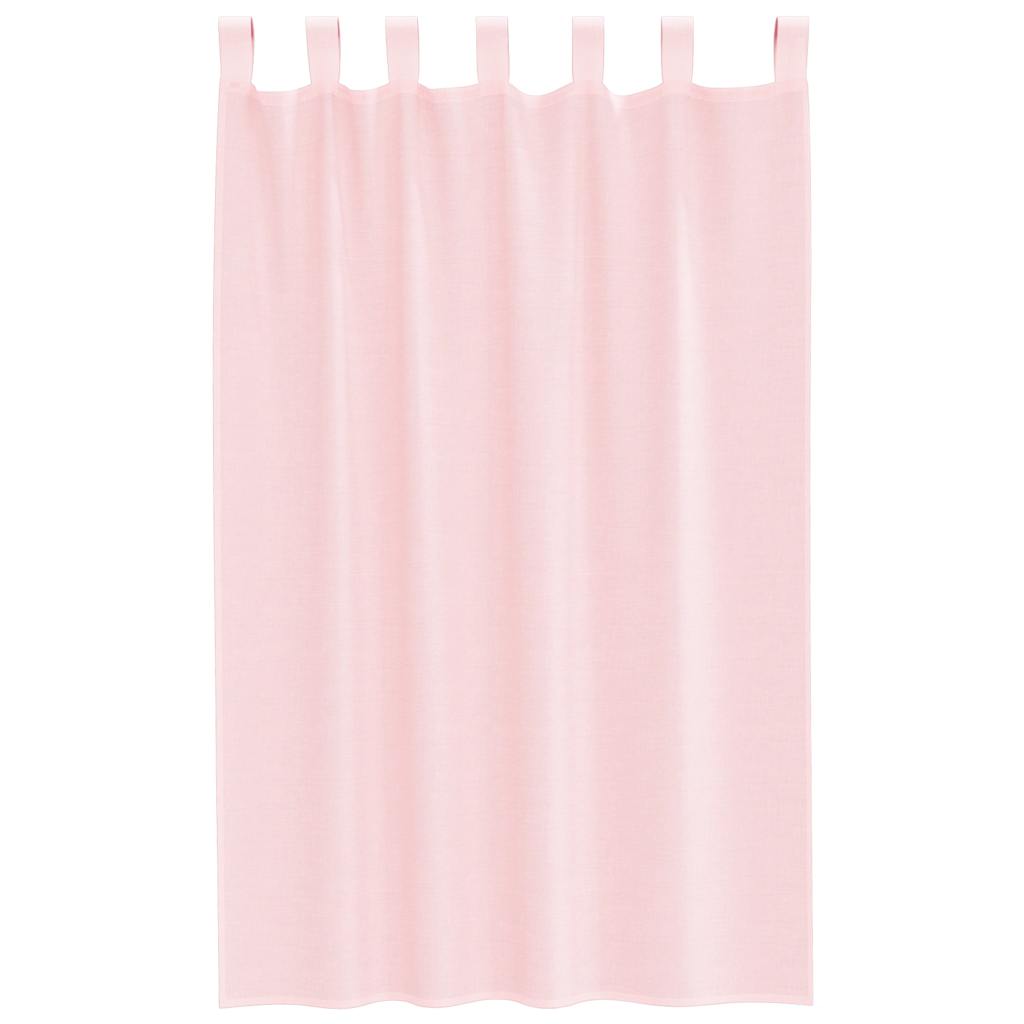 vidaXL Κουρτίνες Voile με Θηλιές 2 τεμ. Ανοιχτό Ροζ 140x175 εκ.