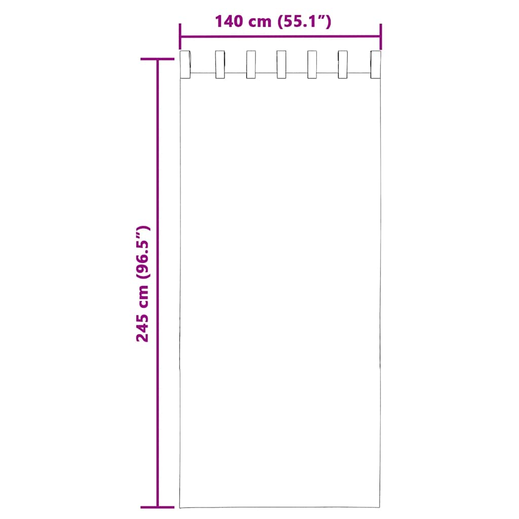 vidaXL Κουρτίνες Voile με Θηλιές 2 τεμ. Ανοιχτό Ροζ 140x245 εκ.