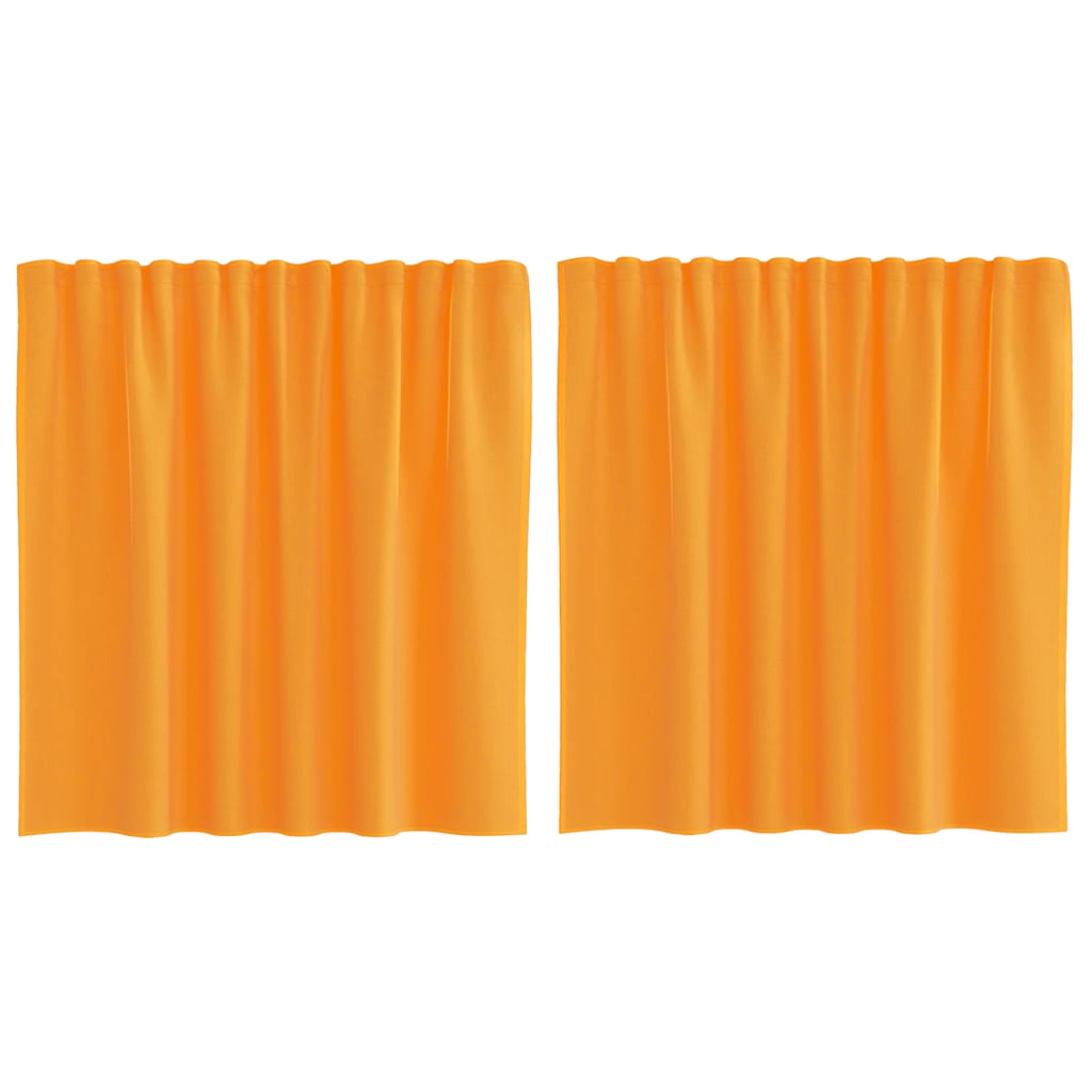 vidaXL Κουρτίνες Voile με Θηλιές 2 τεμ. Πορτοκαλί 140x140 εκ.