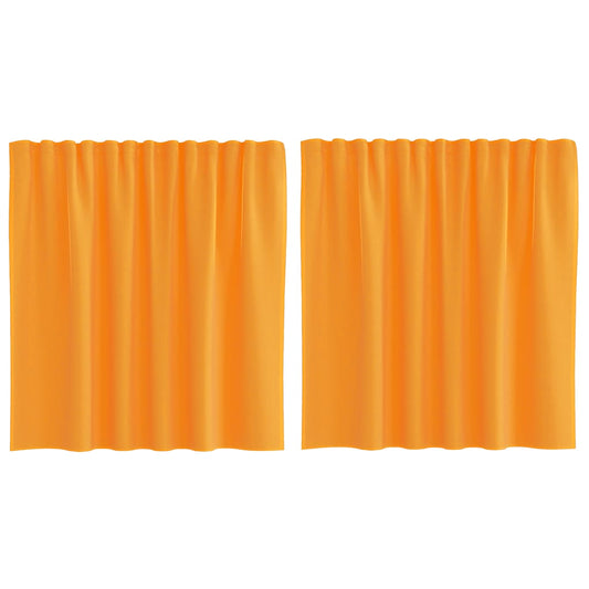 vidaXL Κουρτίνες Voile με Θηλιές 2 τεμ. Πορτοκαλί 140x140 εκ.