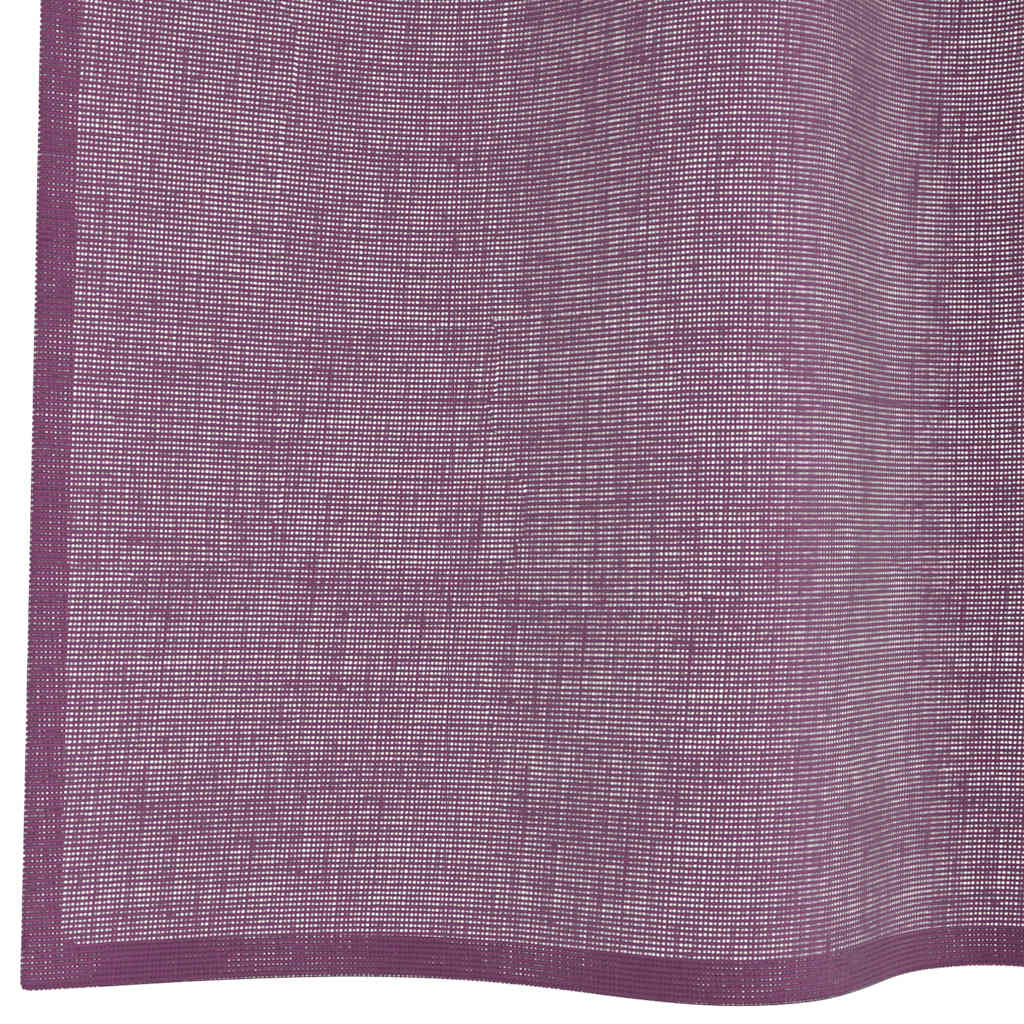 vidaXL Κουρτίνες Voile με Θηλιές 2 τεμ. Μωβ 140x260 εκ.