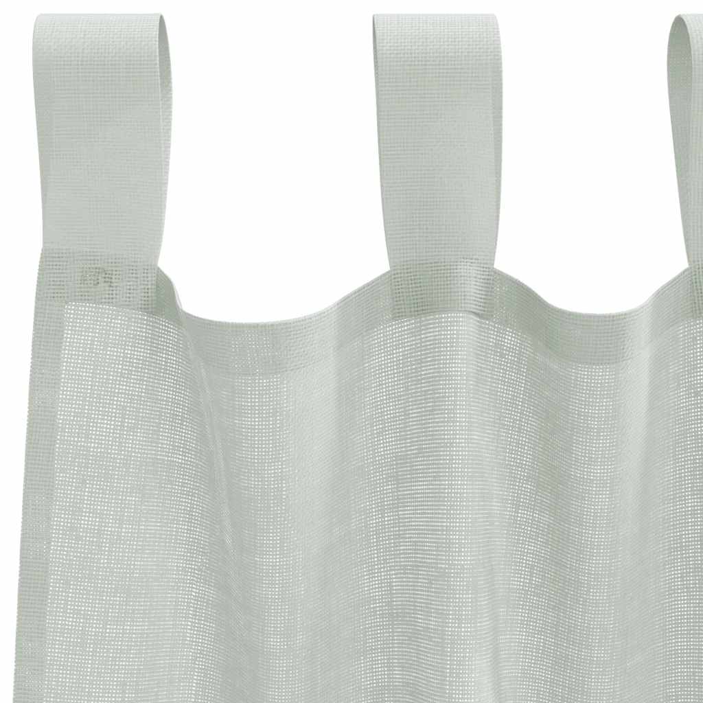 vidaXL Κουρτίνες Voile με Θηλιές 2 τεμ. Ανοιχτό Γκρι 140x225 εκ.