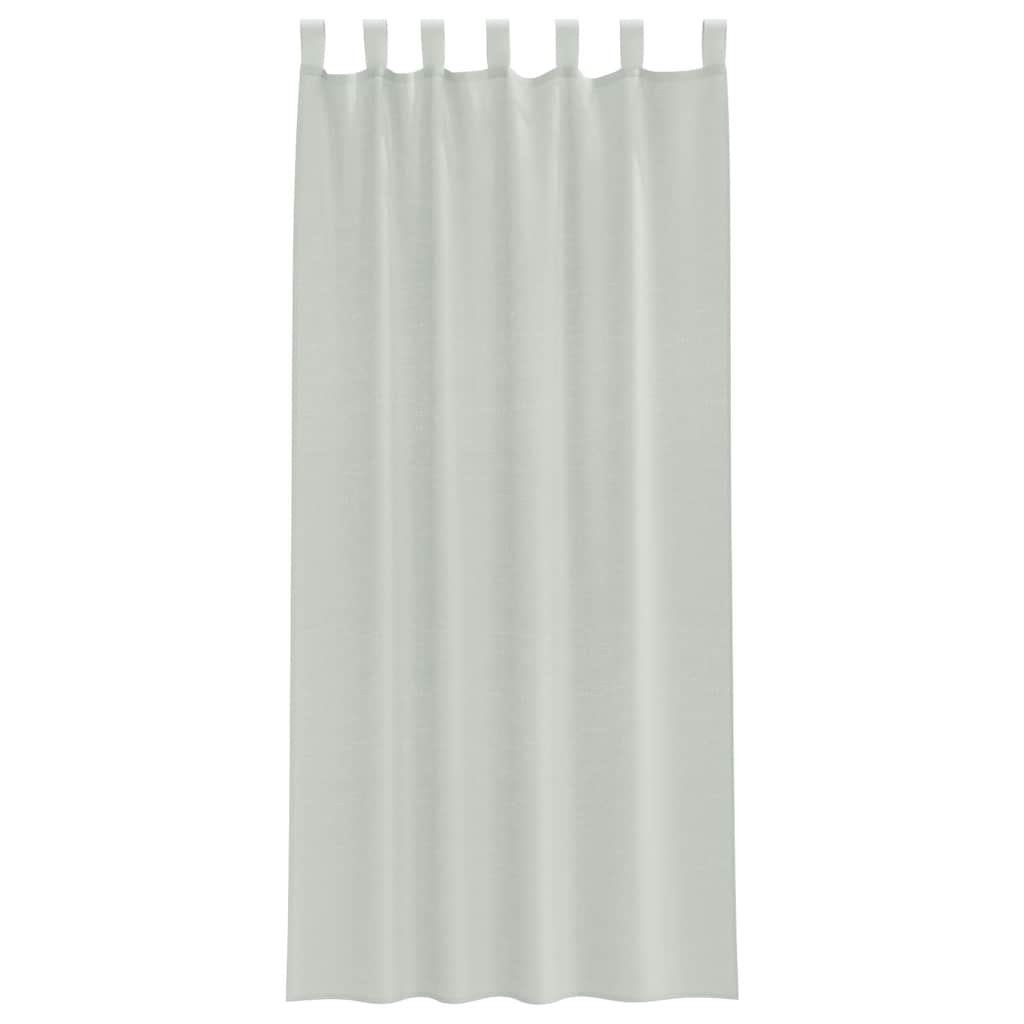 vidaXL Κουρτίνες Voile με Θηλιές 2 τεμ. Ανοιχτό Γκρι 140x245 εκ.