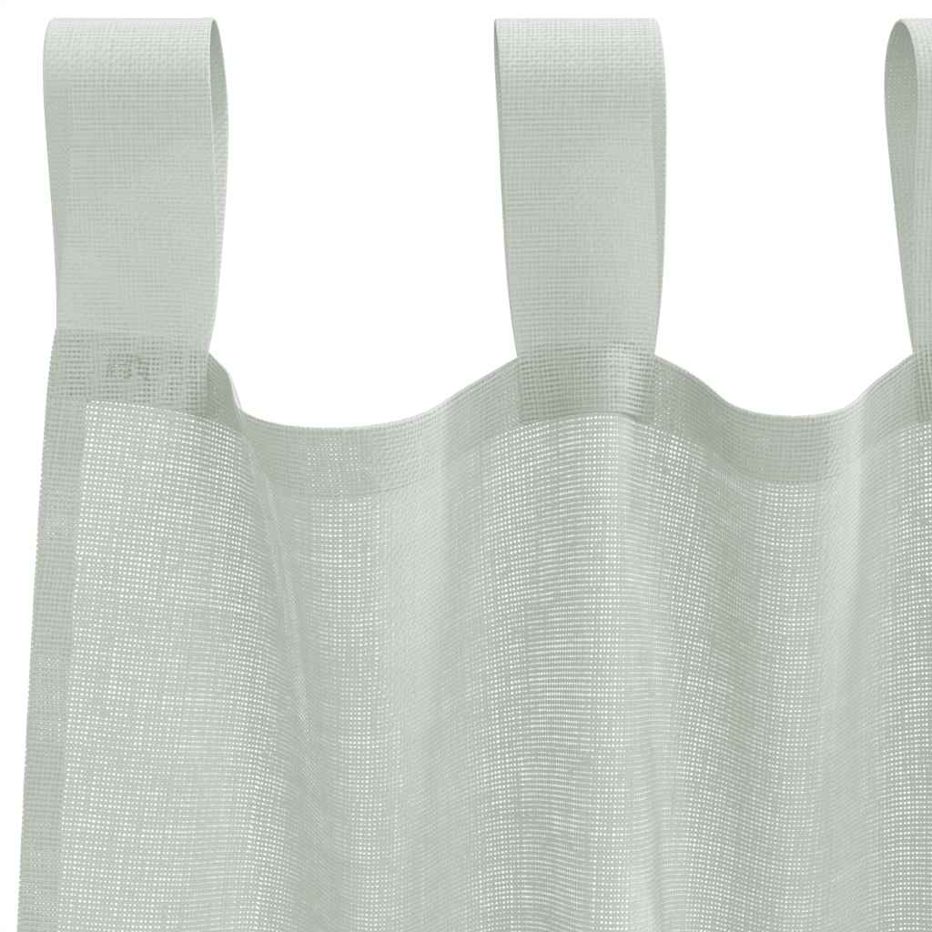 vidaXL Κουρτίνες Voile με Θηλιές 2 τεμ. Ανοιχτό Γκρι 140x245 εκ.