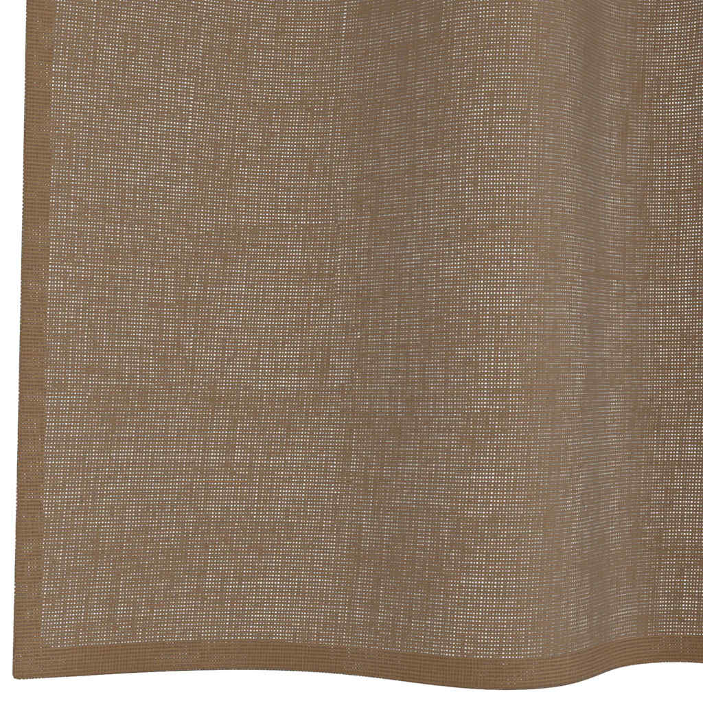 vidaXL Κουρτίνες Voile με Θηλιές 2 τεμ. Ανοιχτό Καφέ 140x260 εκ.