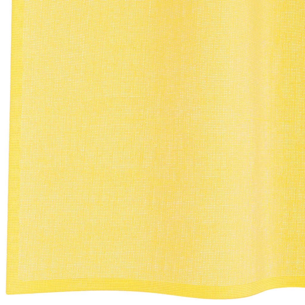 vidaXL Κουρτίνες Voile με Θηλιές 2 τεμ. Κίτρινες 140x140 εκ.