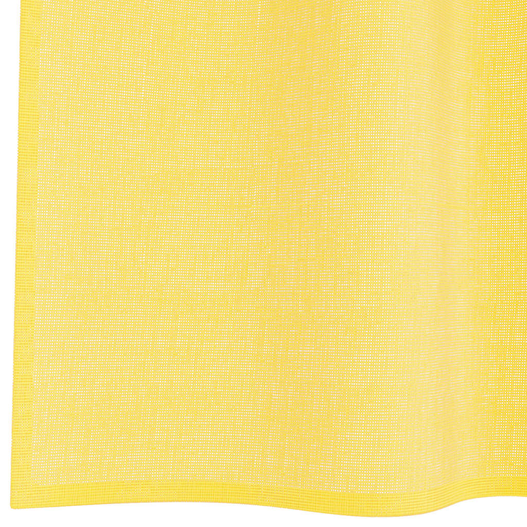 vidaXL Κουρτίνες Voile με Θηλιές 2 τεμ. Κίτρινες 140x245 εκ.