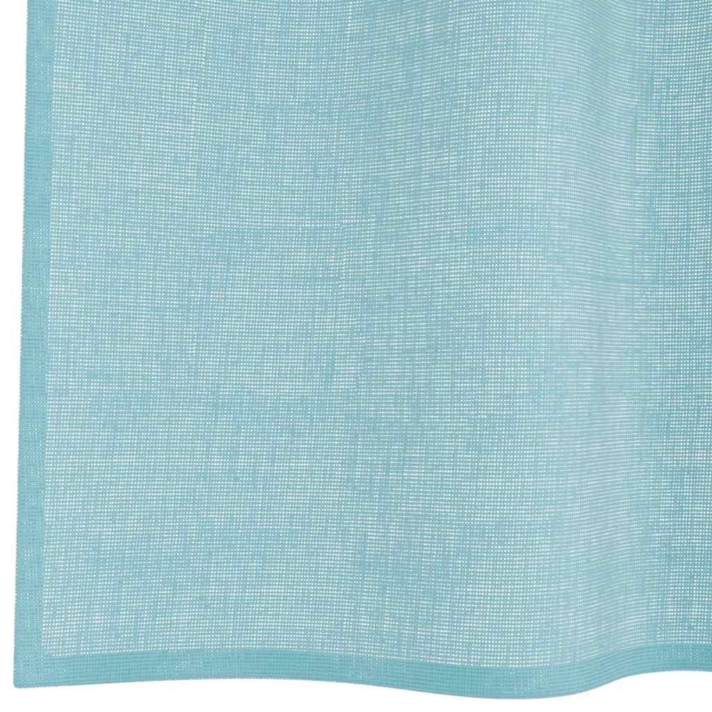 vidaXL Κουρτίνες Voile με Θηλιές 2 τεμ. Τυρκουάζ 140x225 εκ.