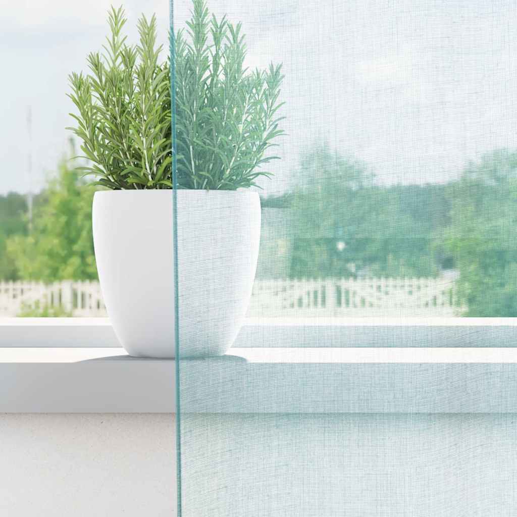 vidaXL Κουρτίνες Voile με Θηλιές 2 τεμ. Τυρκουάζ 140x245 εκ.