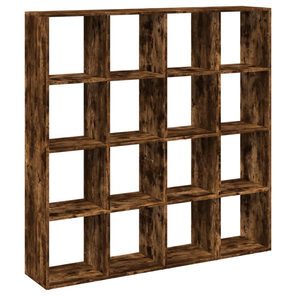 vidaXL Βιβλιοθήκη Καπνιστή Δρυς 137,5x29x137,5εκ. Επεξεργασμένο Ξύλο