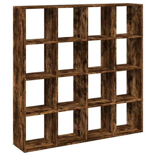 vidaXL Βιβλιοθήκη Καπνιστή Δρυς 137,5x29x137,5εκ. Επεξεργασμένο Ξύλο