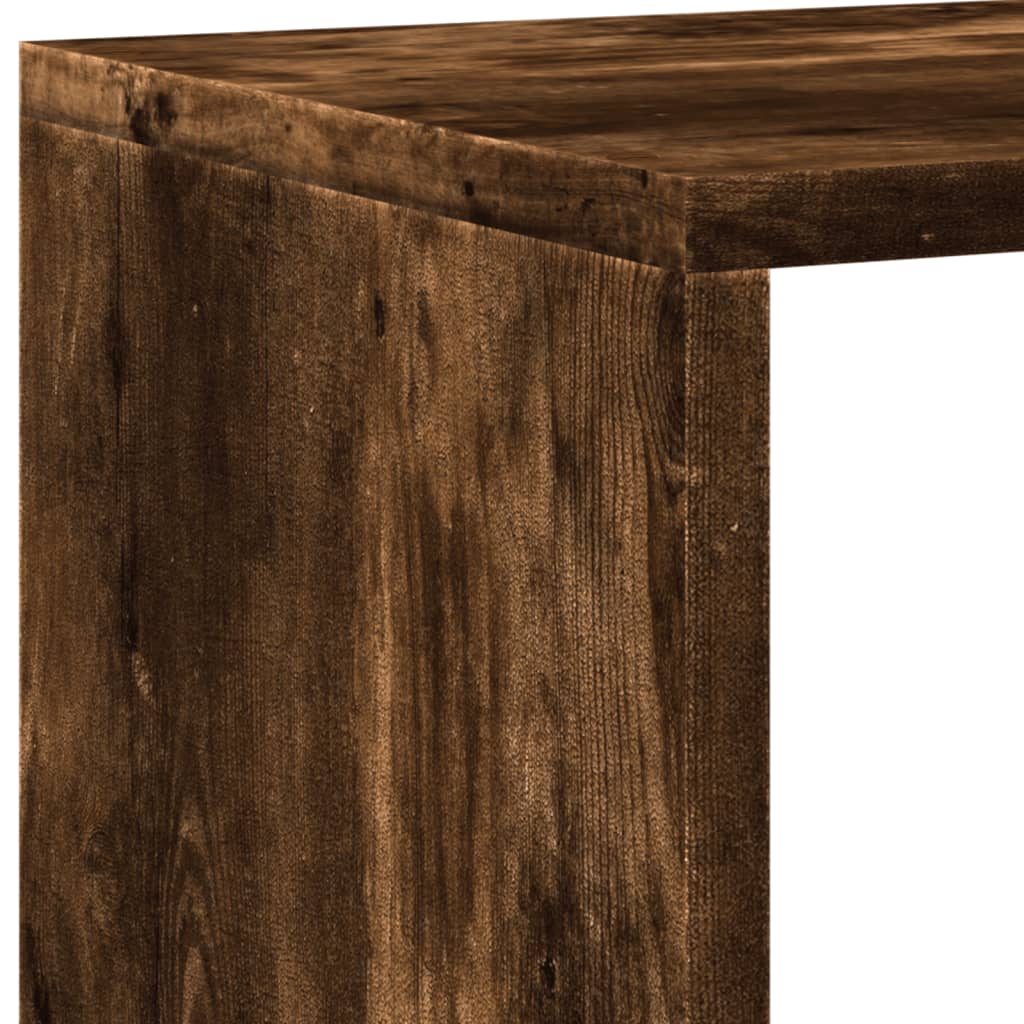 vidaXL Βιβλιοθήκη Καπνιστή Δρυς 137,5x29x137,5εκ. Επεξεργασμένο Ξύλο
