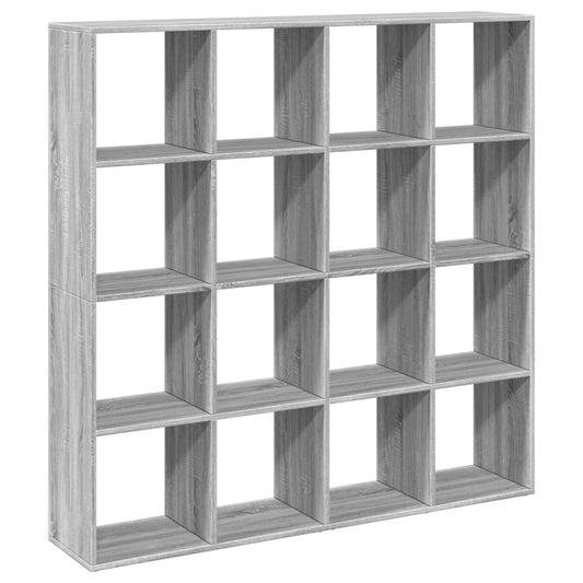 vidaXL Βιβλιοθήκη Γκρι Sonoma 137,5x29x137,5 εκ. Επεξεργασμένο Ξύλο