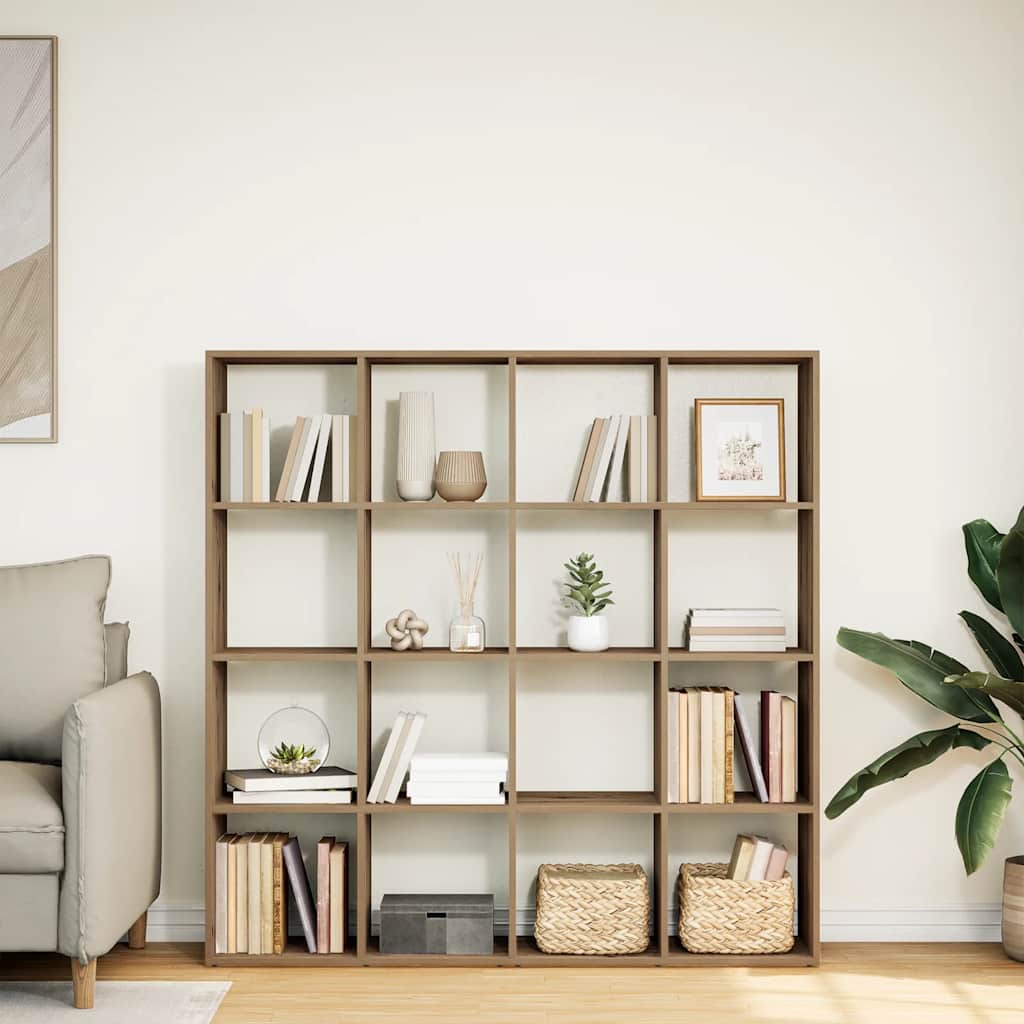 vidaXL Βιβλιοθήκη Αρτισιανή Δρυς 137,5x29x137,5 εκ. Επεξεργασμένο Ξύλο