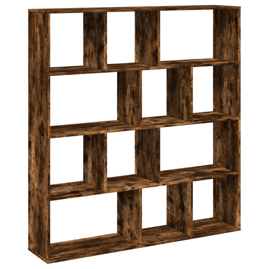 vidaXL Βιβλιοθήκη Καπνιστή Δρυς 132x29x141,5εκ. από Επεξεργασμένο Ξύλο