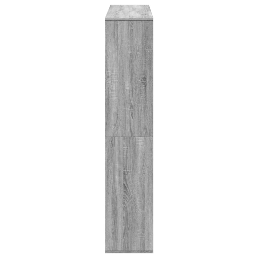 vidaXL Βιβλιοθήκη Γκρι Sonoma 132x29x141,5 εκ. από Επεξεργασμένο Ξύλο