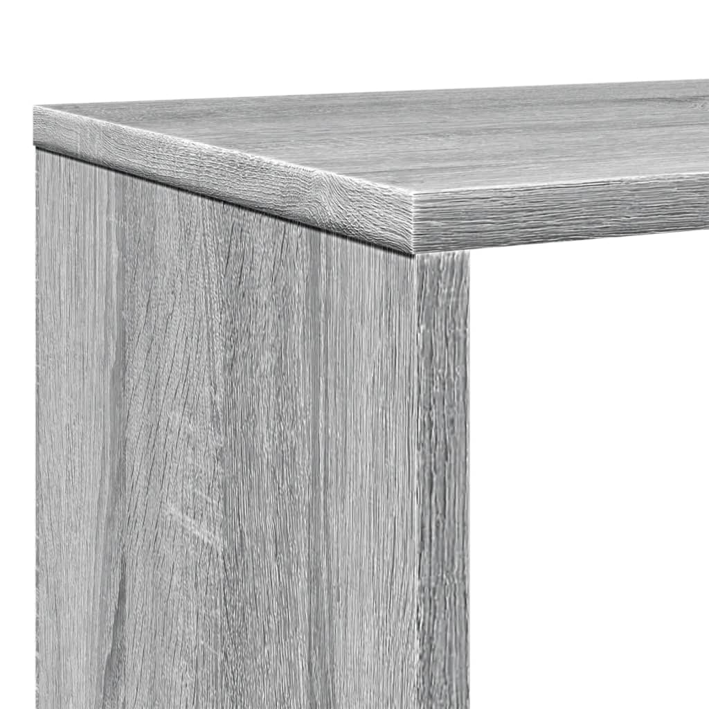 vidaXL Βιβλιοθήκη Γκρι Sonoma 132x29x141,5 εκ. από Επεξεργασμένο Ξύλο