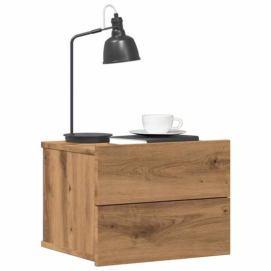 vidaXL Κομοδίνο Επιτοίχιο Αρτισιανή Δρυς 40x32x30 εκ