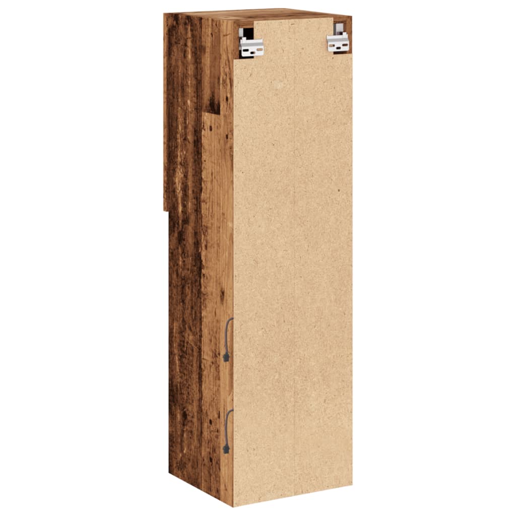 vidaXL Έπιπλο Τηλεόρασης με LED Όψη Παλαιού Ξύλου 30,5x30x102 εκ.