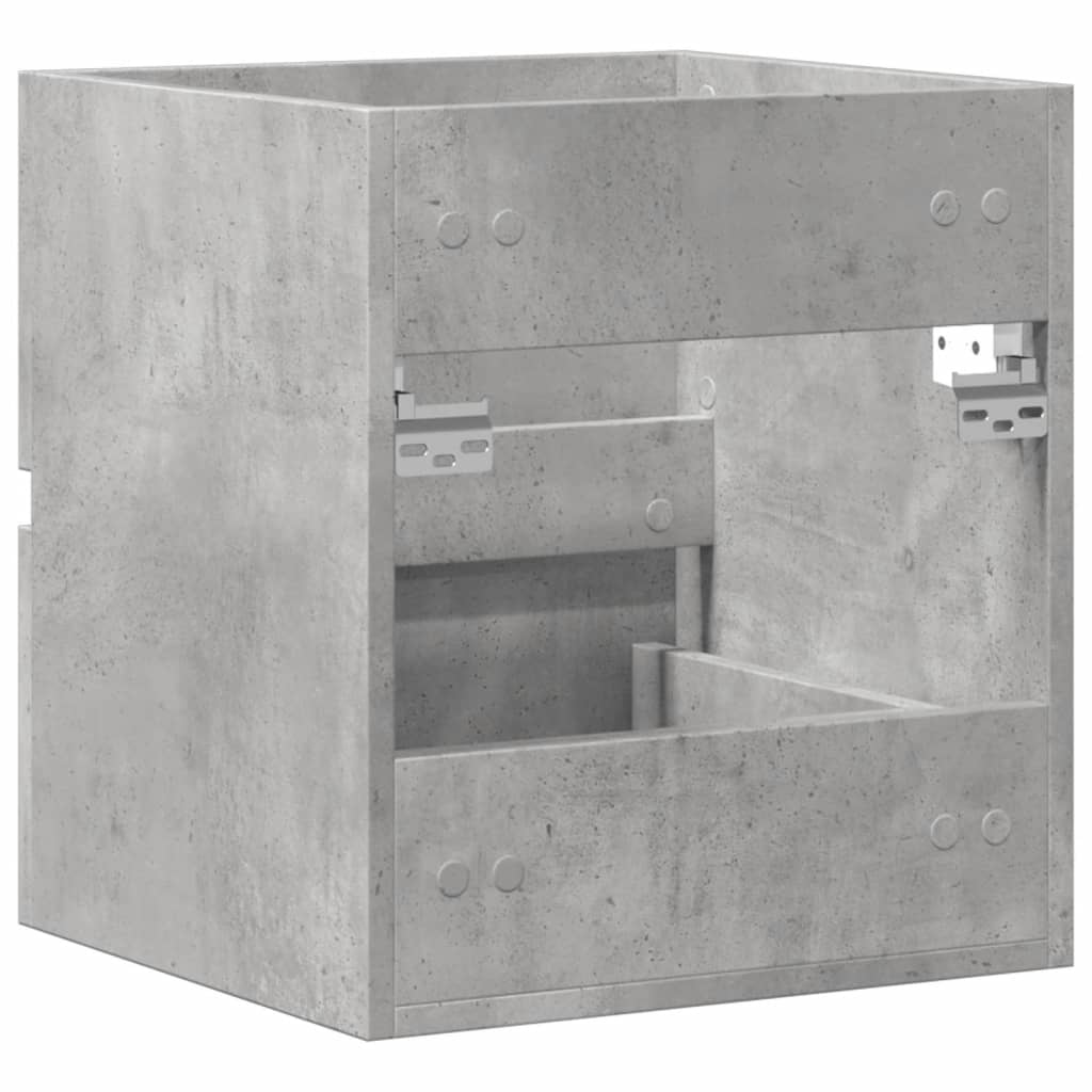 vidaXL Ντουλάπι Νιπτήρα Γκρι Σκυροδ. 41x38,5x45 εκ. Επεξεργασμένο Ξύλο