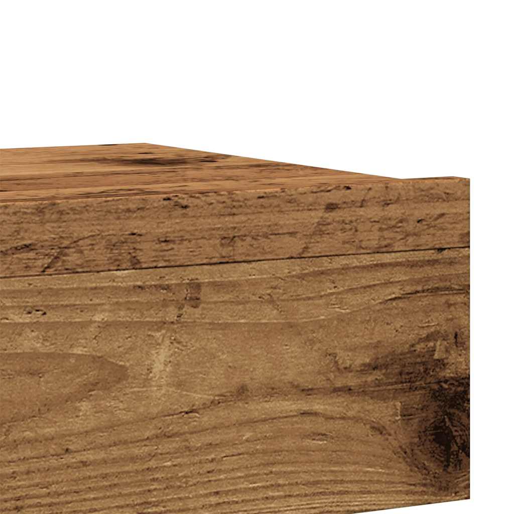 vidaXL Ντουλάπι τηλεόρασης με φώτα LED Παλιό ξύλο 60x35x15,5 cm