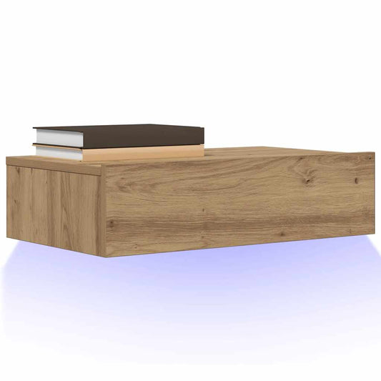 ντουλάπι τηλεόρασης vidaXL με φώτα LED Artisan Oak 60x35x15,5 cm