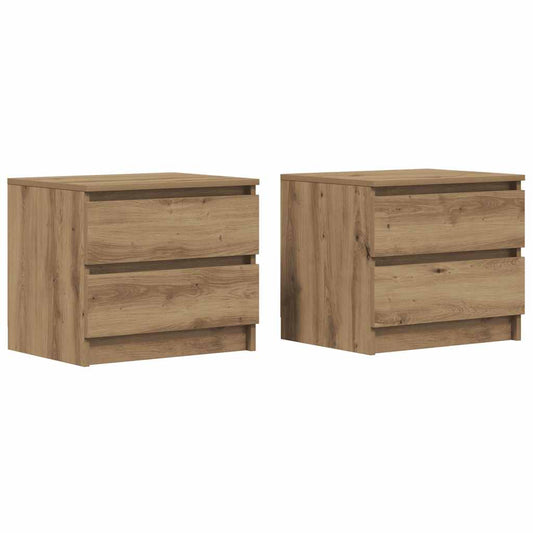 vidaXL Κομοδίνα 2 τεμ Artisan Oak 50x40x43.5 cm Κατασκευασμένο ξύλο