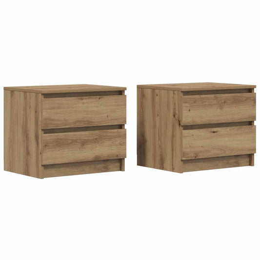 vidaXL Κομοδίνα 2 τεμ Artisan Oak 50x40x43.5 cm Κατασκευασμένο ξύλο