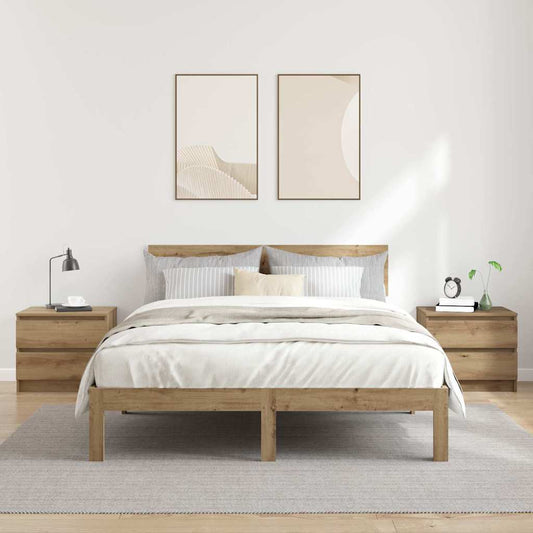 vidaXL Κομοδίνα 2 τεμ Artisan Oak 50x40x43.5 cm Κατασκευασμένο ξύλο