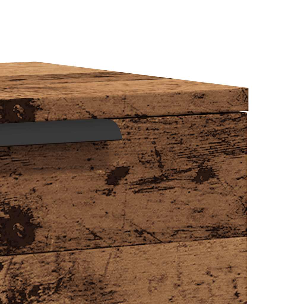 vidaXL Κομοδίνο Επιτοίχιο Παλιό Ξύλο 34 x 30 x 20 εκ.