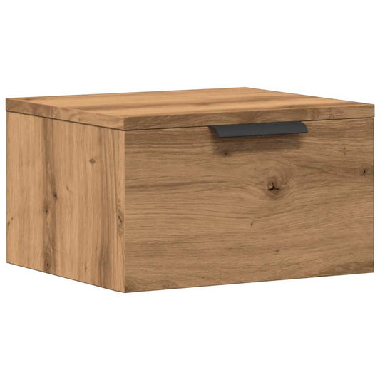 vidaXL Κομοδίνο Επιτοίχιο Αρτισιανή Δρυς 34x30x20 εκ