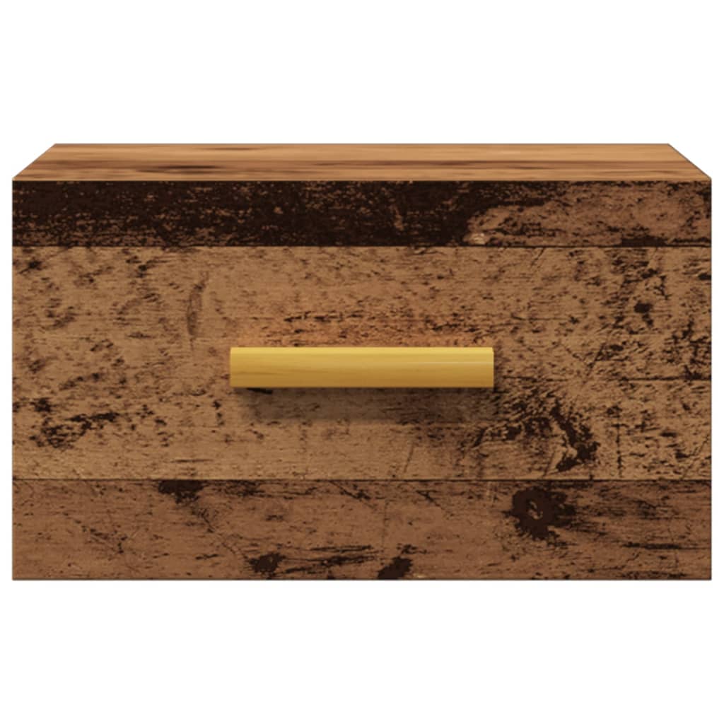 vidaXL Κομοδίνα 2 τεμ. Επιτοίχιο Όψη Παλαιού Ξύλου 35 x 35 x 20 εκ.