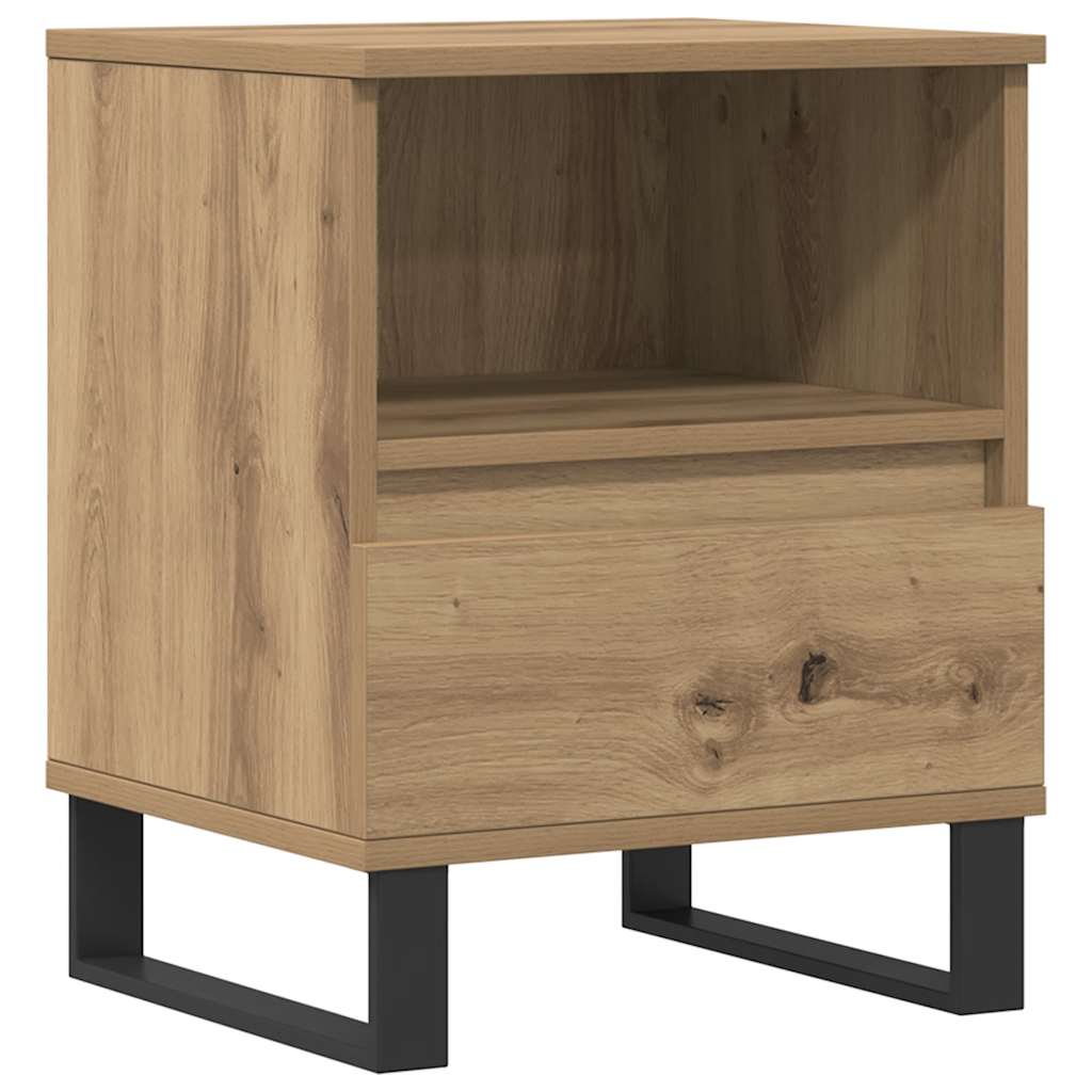 vidaXL Κομοδίνο τεχνίτης Δρυς 40x35x50 εκ. από Επεξεργασμένο Ξύλο