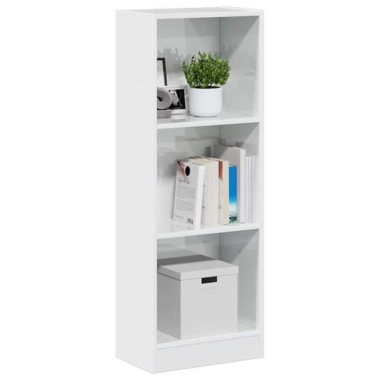 vidaXL Βιβλιοθήκη Γυαλιστερό Λευκό 40x24x109 εκ. Επεξεργασμένο Ξύλο
